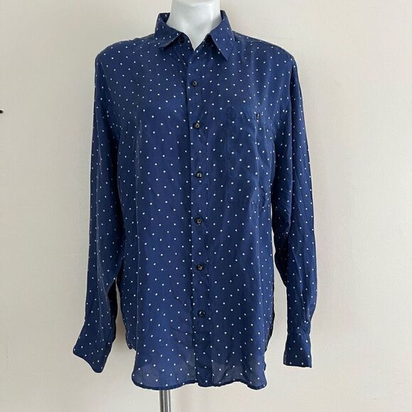 Santana 100% Silk button down top - Picture 1 of 8